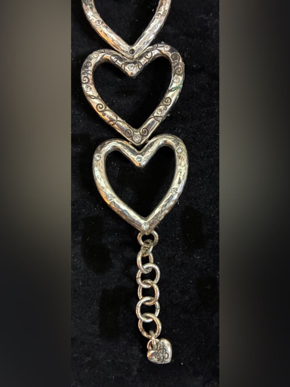 Brighton EUC Callie Love Heart Bracelet Antique silver tone - Picture 4 of 10